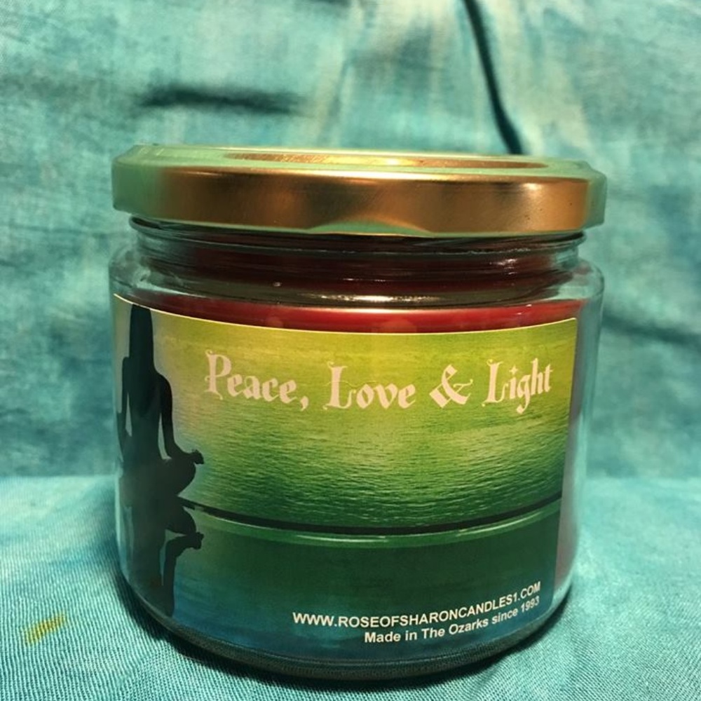 Green Tea Fragrance Jar Candle - Peace, Love,Light